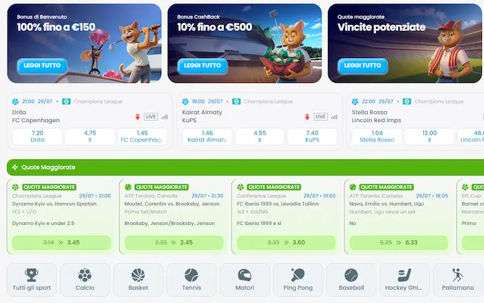 Cazimbo Casino Italia sport